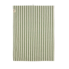 Fondaco - Viskestykke m/striber �blegr�n