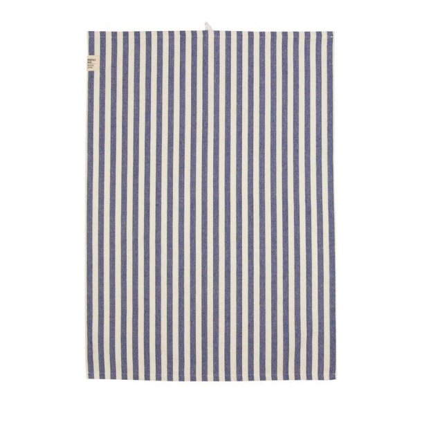 Fondaco - Viskestykke m/striber Denim