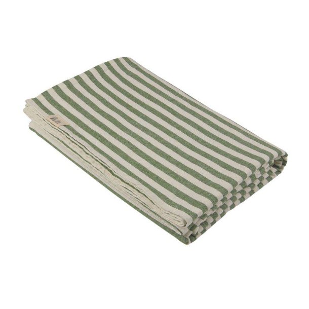 Fondaco - Akryldug m/striber �blegr�n 145x250 cm.