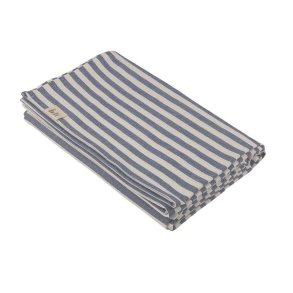 Fondaco - Akryldug m/striber Denim 145x250 cm.