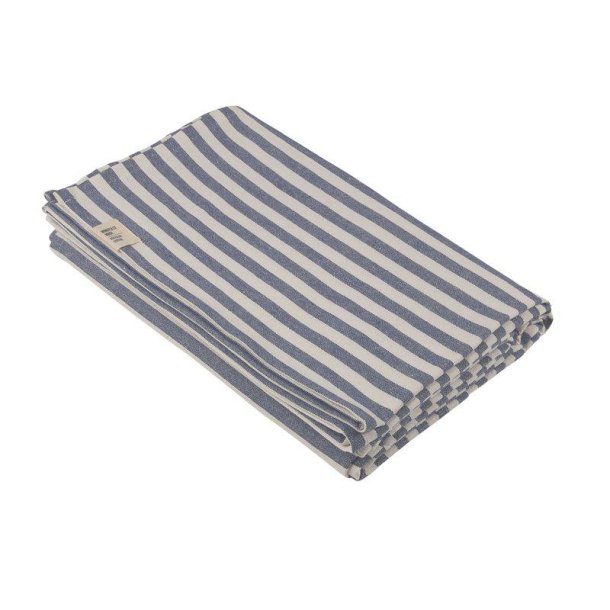 Fondaco - Akryldug m/striber Denim 145x250 cm.