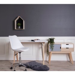 House Nordic - Vojens skrivebord hvid, 120x60x75 cm