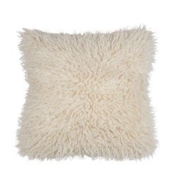 FONDACO - Pudebetrk imiteret Tibetansk Freskind 48 x 48 cm. Offwhite 