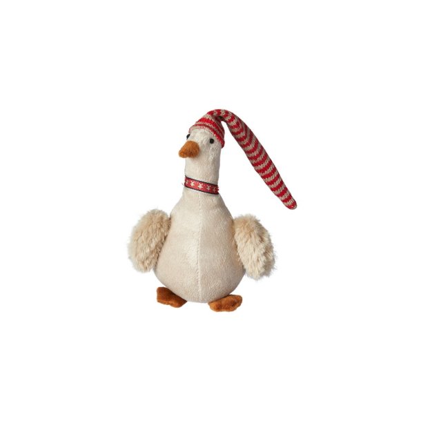 Speedtsberg - Julegs m. trklde i plys 16x13x34cm, Beige og Rd