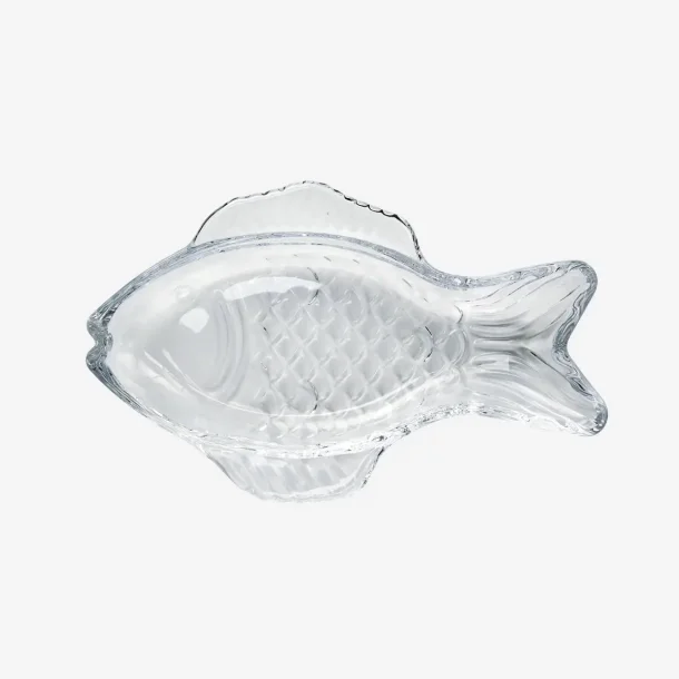 Madam Stoltz - Glasfad Fiskeform Klar 18 cm.
