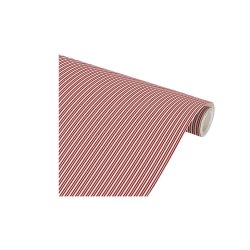 Speedtsberg - Gavepapir m. striber 5m, Rd og Hvid