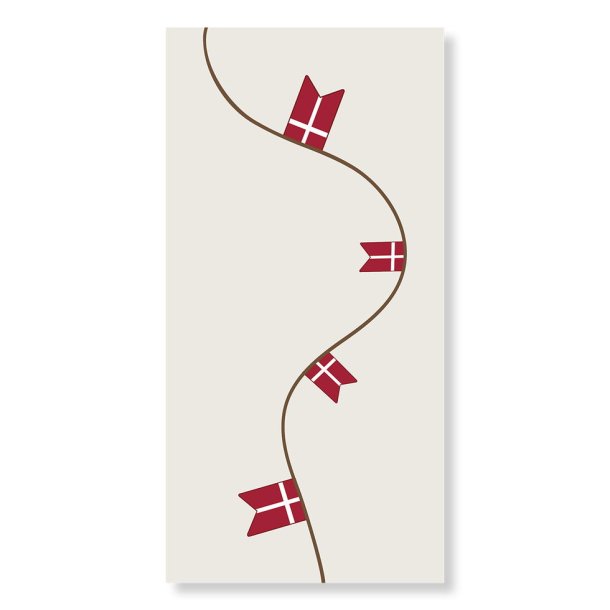 Speedtsberg - Jule serviet med Dannebrog 40x40cm, 16stk, Gr/Rd