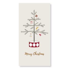 Speedtsberg - Jule serviet med juletrs motiv 40x40cm, 16stk, Gr/Grn