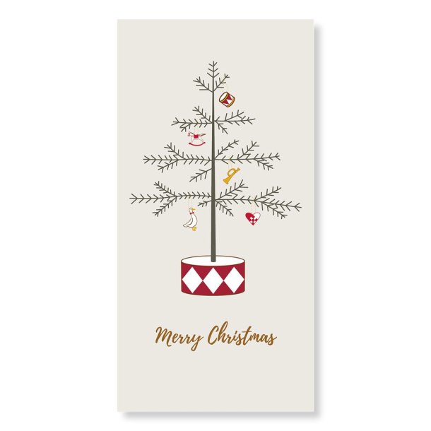 Speedtsberg - Jule serviet med juletrs motiv 40x40cm, 16stk, Gr/Grn