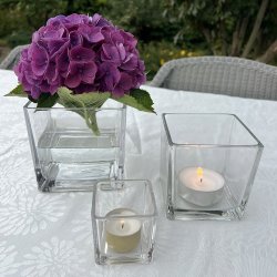 La Vida - Glasskjuler kube, stor 12x12cm.