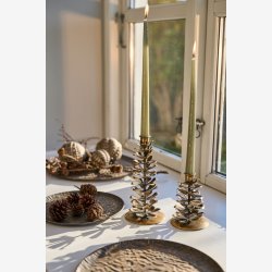 Speedtsberg - Kogle lysestage i metal 8x23cm, Antik Guld