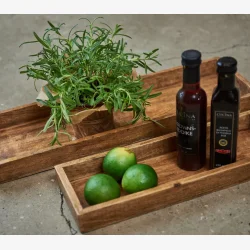 Speedtsberg - Dekorations bakke i tr� m/h�j kant, Natur - Flere st�rrelser 