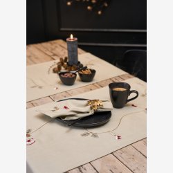 Bordlber m/Broderi Julemotiv 40 x 160 cm. Bomuld