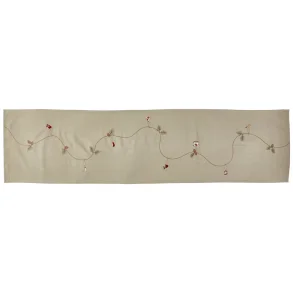 Bordlber m/Broderi Julemotiv 40 x 160 cm. Bomuld