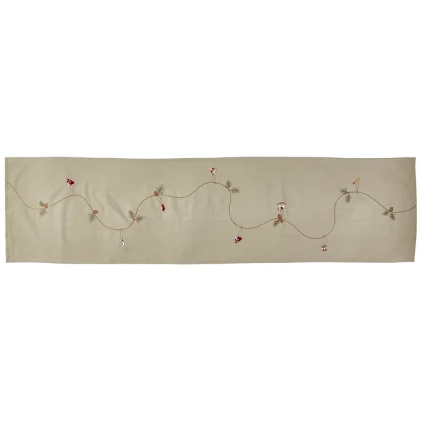 Bordlber m/Broderi Julemotiv 40 x 160 cm. Bomuld