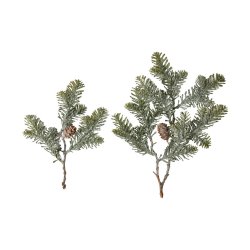 Speedtsberg - Grangren m/knogler, sne og glitter - st m/2 stk.  33cm