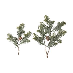 Speedtsberg - Grangren m/knogler, sne og glitter - st m/2 stk.  33cm