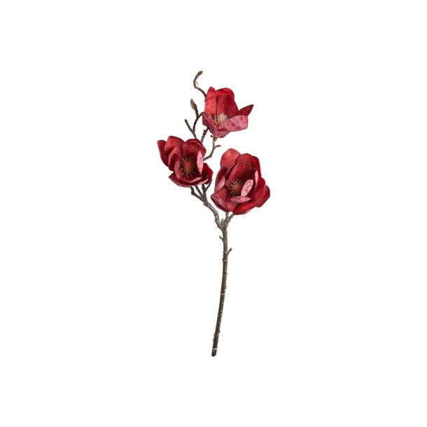 Speedtsberg - Kunstig Blomst Magnolia stilk 50 cm, Mrkerd 