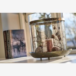 Speedtsberg - ske bog 'Rensdyr og julemand', Bl/Brun/Creme - Flere strrelser