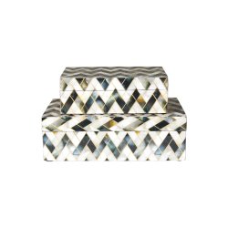 Speedtsberg - Opbevarings ske Sort/Hvid/Guld - flere strrelser