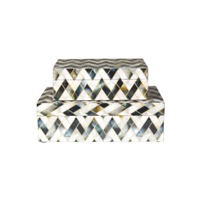 Speedtsberg - Opbevarings ske Sort/Hvid/Guld - flere strrelser