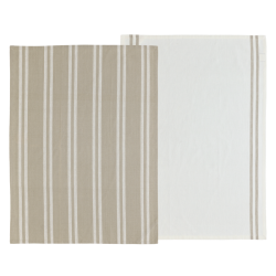 Sdahl Soft viskestykke hvid/beige 2 stk. 50x70cm.