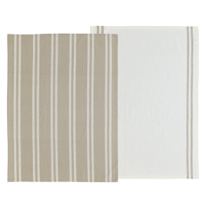 Sdahl Soft viskestykke hvid/beige 2 stk. 50x70cm.