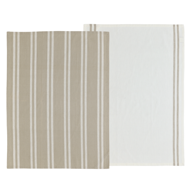 Sdahl Soft viskestykke hvid/beige 2 stk. 50x70cm.