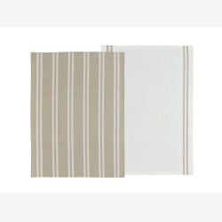 Sdahl Soft viskestykke hvid/beige 2 stk. 50x70cm.