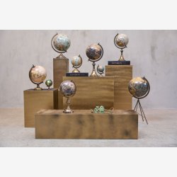 Speedtsberg - Globus m/Messing fod H: 39 : 20 cm, Sort 