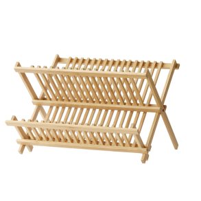 Opvaskestativ i bambus 42x35cm. 