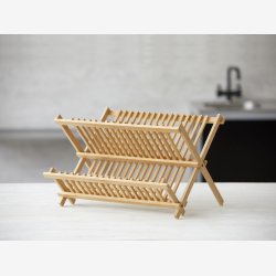 Opvaskestativ i bambus 42x35cm. 