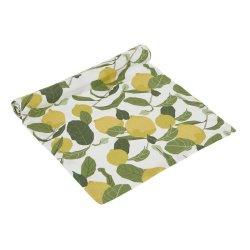 FONDACO - Bordl�ber m/citronprint Gul 40x140 cm.