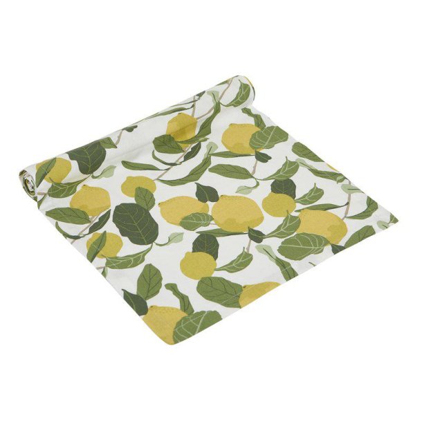 FONDACO - Bordl�ber m/citronprint Gul 40x140 cm.