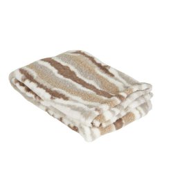 FONDACO - Plaid Imiteret Pels 130 x 170 cm. Brun/Beige