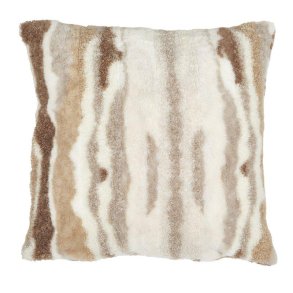 FONDACO - Pudebetrk Imiteret Pels 50 x 50 cm. Brun/Beige