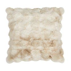 FONDACO - Pudebetrk Imiteret Pels 48 x 48 cm. Beige 