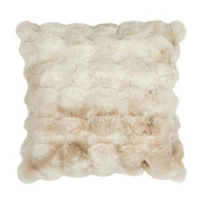 FONDACO - Pudebetrk Imiteret Pels 48 x 48 cm. Beige 