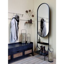 Chic Antique - Lanterne m/mnster inkl. pre &amp; timer H: 40 : 15 cm. antik messing