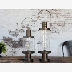 Chic Antique - Fransk Stald Lanterne inkl. pre og timer. H63/16cm.