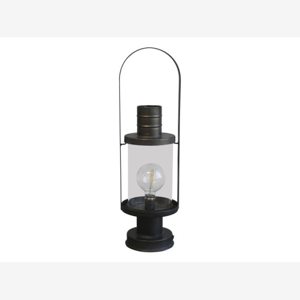 Chic Antique - Fransk Stald Lanterne inkl pre og timer. H53/16cm.