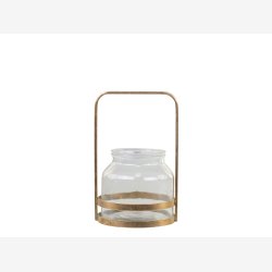 Chic Antique - lanterne m/hank messing H: 28,5cm. 