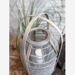 Chic Antique - Lanterne i flet m. net H:48 :27 cm.