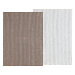 Sdahl viskesytkke Taupe/White 2 stk 50X70