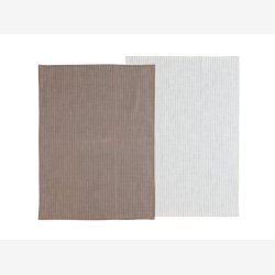 Sdahl viskesytkke Taupe/White 2 stk 50X70