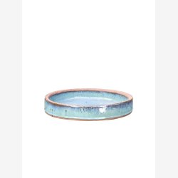 Fuglebad glaseret rustik ler Jade  28 H: 4 cm. 