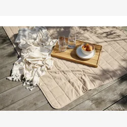 Sdahl - Strandhndklde m/striber &amp; frynser 95x175 Easy Brown/Brun