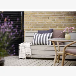 Sdahl - Strandhndklde m/striber &amp; frynser 95x175 Easy Brown/Brun