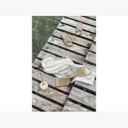 Sdahl - Strandhndklde m/striber &amp; frynser 95x175 Easy Brown/Brun