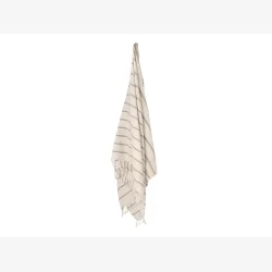 Sdahl - Strandhndklde m/striber &amp; frynser 95x175 Easy Brown/Brun